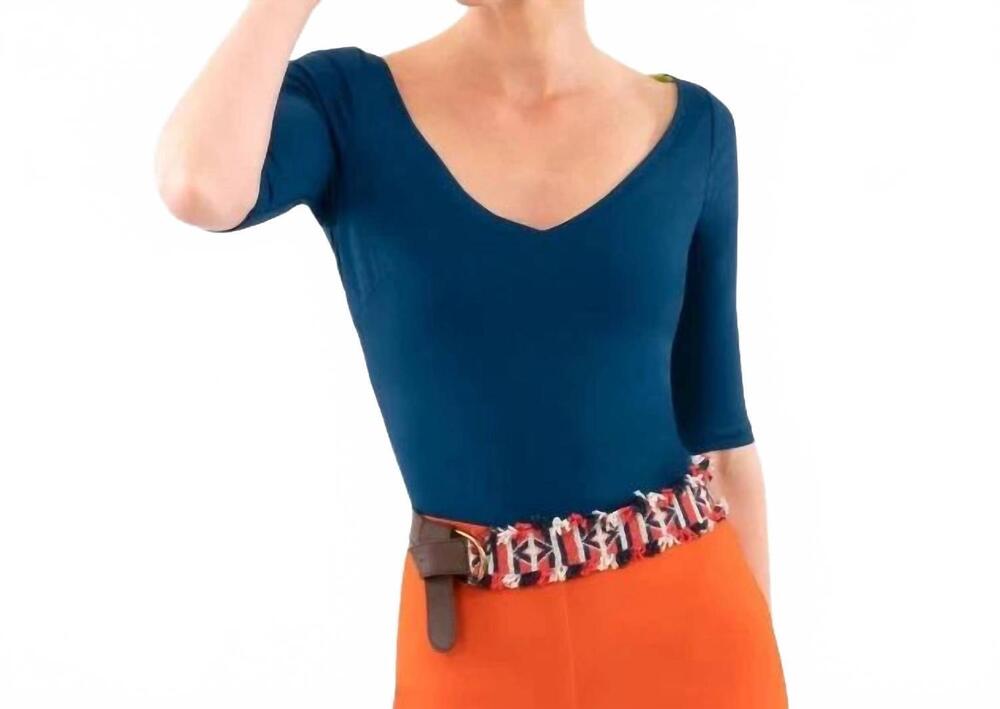 NEW GRETCHEN SCOTT second skin top in navy
